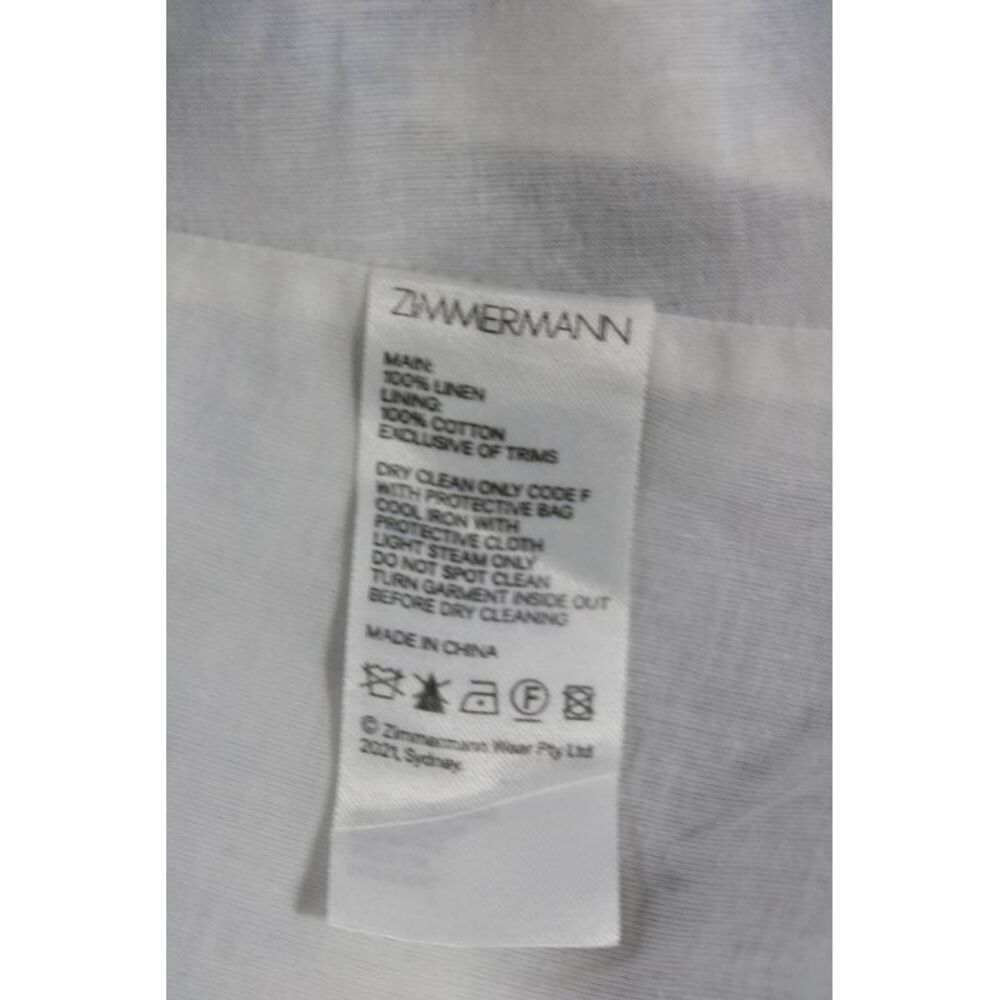Zimmermann Women Maxi Sundress Beige Floral Midcalf Square Neck Size 0 - Picture 6 of 7